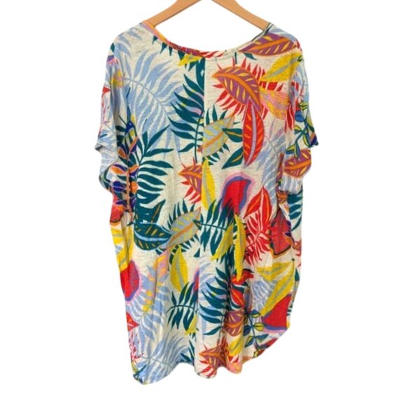 Like New C&C California Vibrant Leaf Print Tee Size 2X - Picture 4 of 4